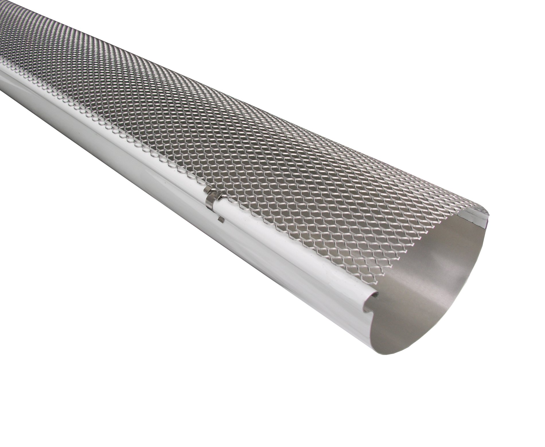click for a larger view half round hinged gutter screens