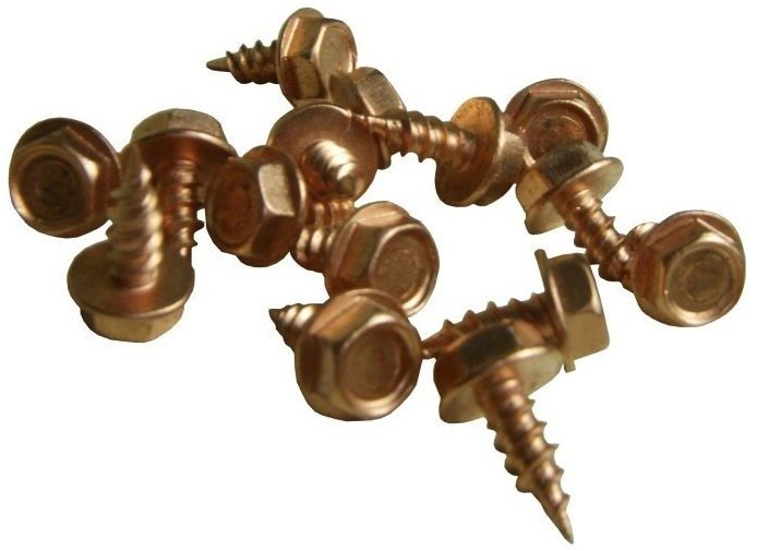 from zip screws to fasten downspouts and elbows together to stainless