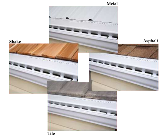 Four Roof Types High Flow Gutter Guard Can Go On