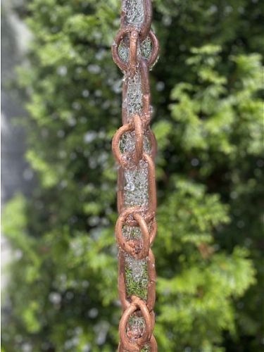 Link & Loops Rain Chain | Copper Rain Chain