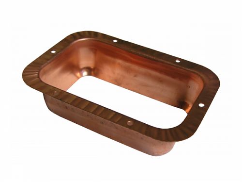 3x4 Rectangular Outlet Wide Flange - Copper