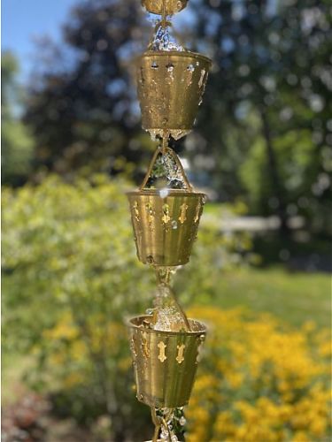 Brass Cups Rain Chain