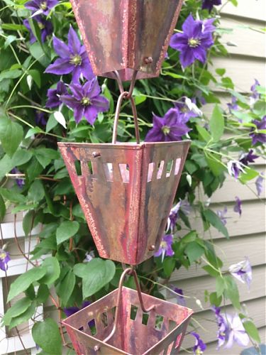 Arts & Crafts Classic Rain Chain - Large - Copper Rain Chain