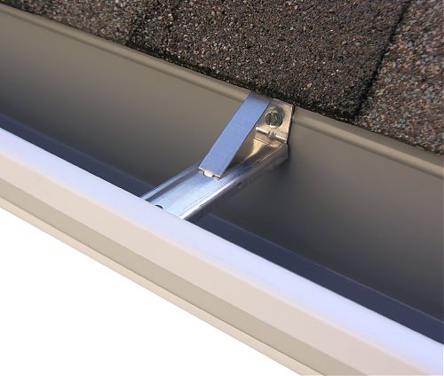 Aluminum T-Strap Attached To Hanger On Roof | Gutter Hangers - Gutter Straps