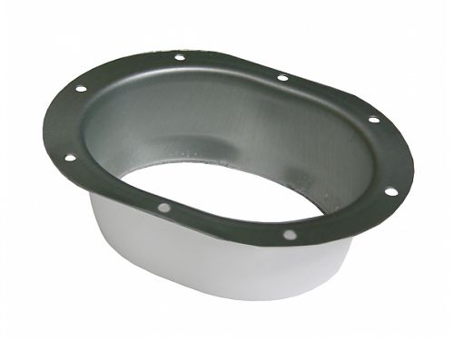 K Style Oval Outlet - Wide Flange - aluminum
