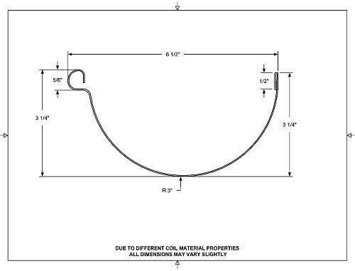 6 Inch Gutter Profile,Half Round Gutters - Aluminum Gutters - Rain Gutter,Rain Gutter Supplies