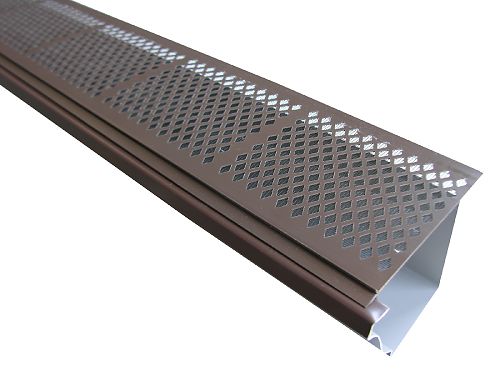 Diamond PVC w/ Mesh Gutter Screens - Brown