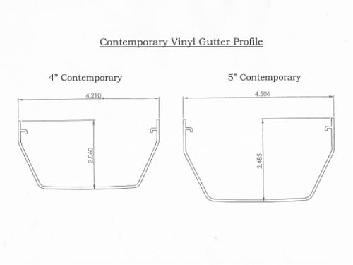 Gutter Profiles for Comtemporary Vinyl - Rain Gutter, Rain Gutter Supplies 