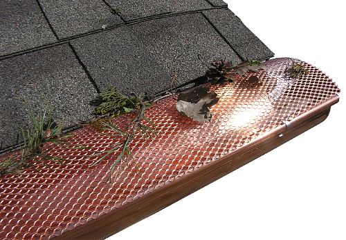 HR Hinged Gutter Screens - Copper In Action, Half Round Gutters,Gutter Screens
