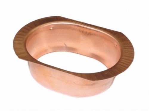 K Style Oval Outlet - Wide Flange - copper