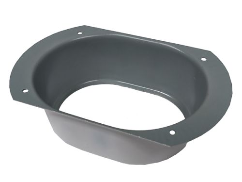 K Style Oval Outlet - Wide Flange - aluminum