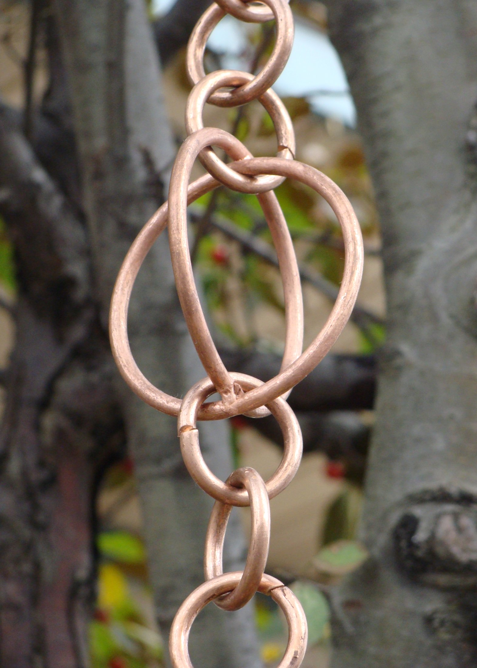 Shop Large Circle Loops Copper Rain Chains Gutter Supply