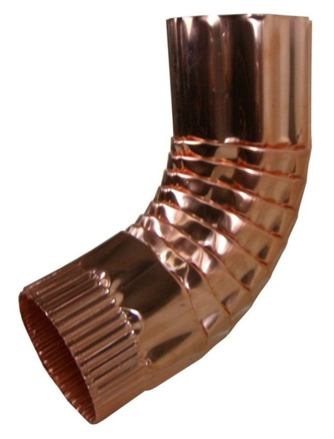 click for a larger view round corrugated copper elbow