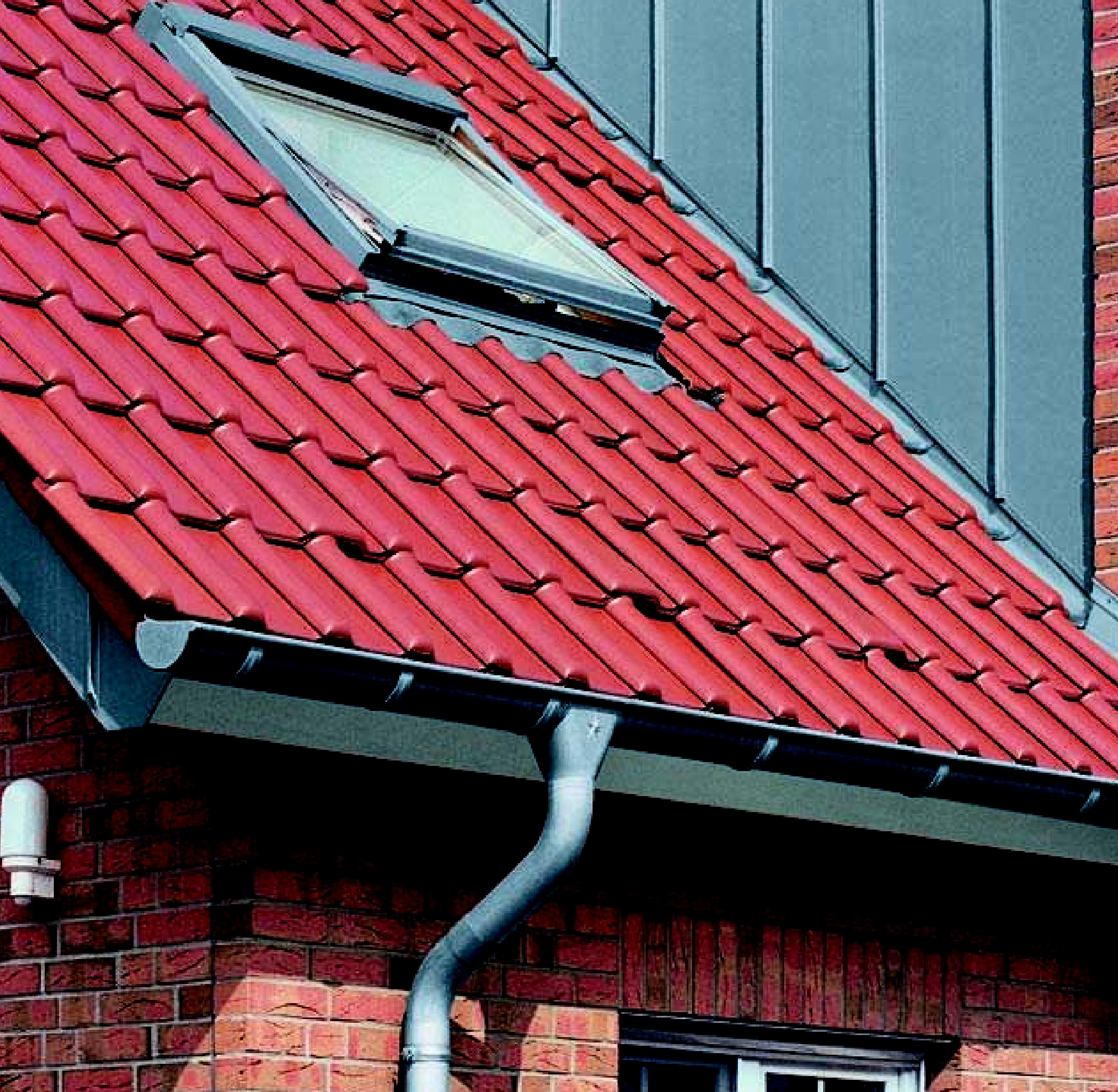 click for a larger view preweathered zinc gutter system