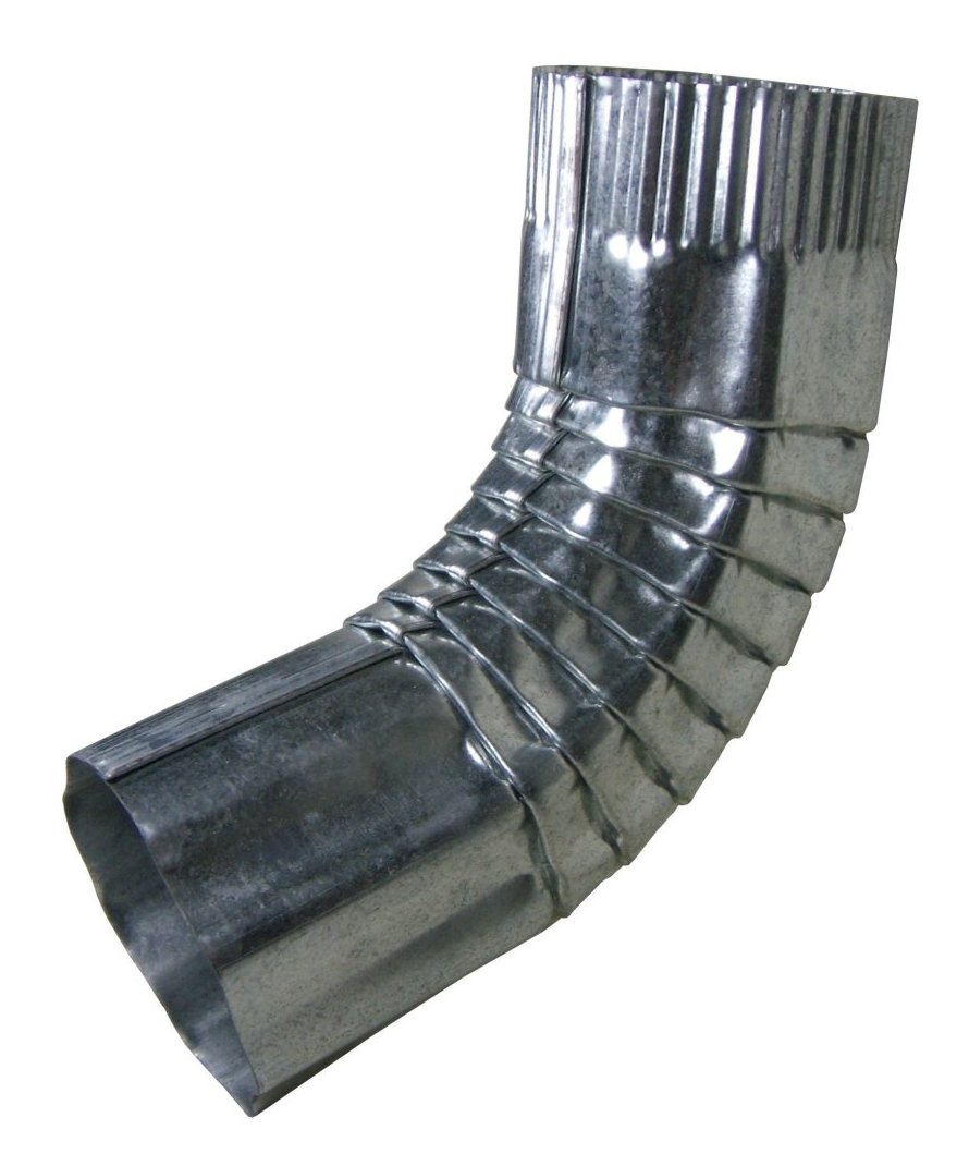 click for a larger view round corrugated galvanized elbow