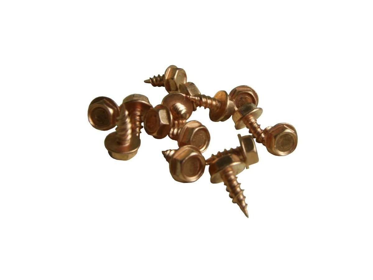 click for a larger view zip screws copper plated stainless steel