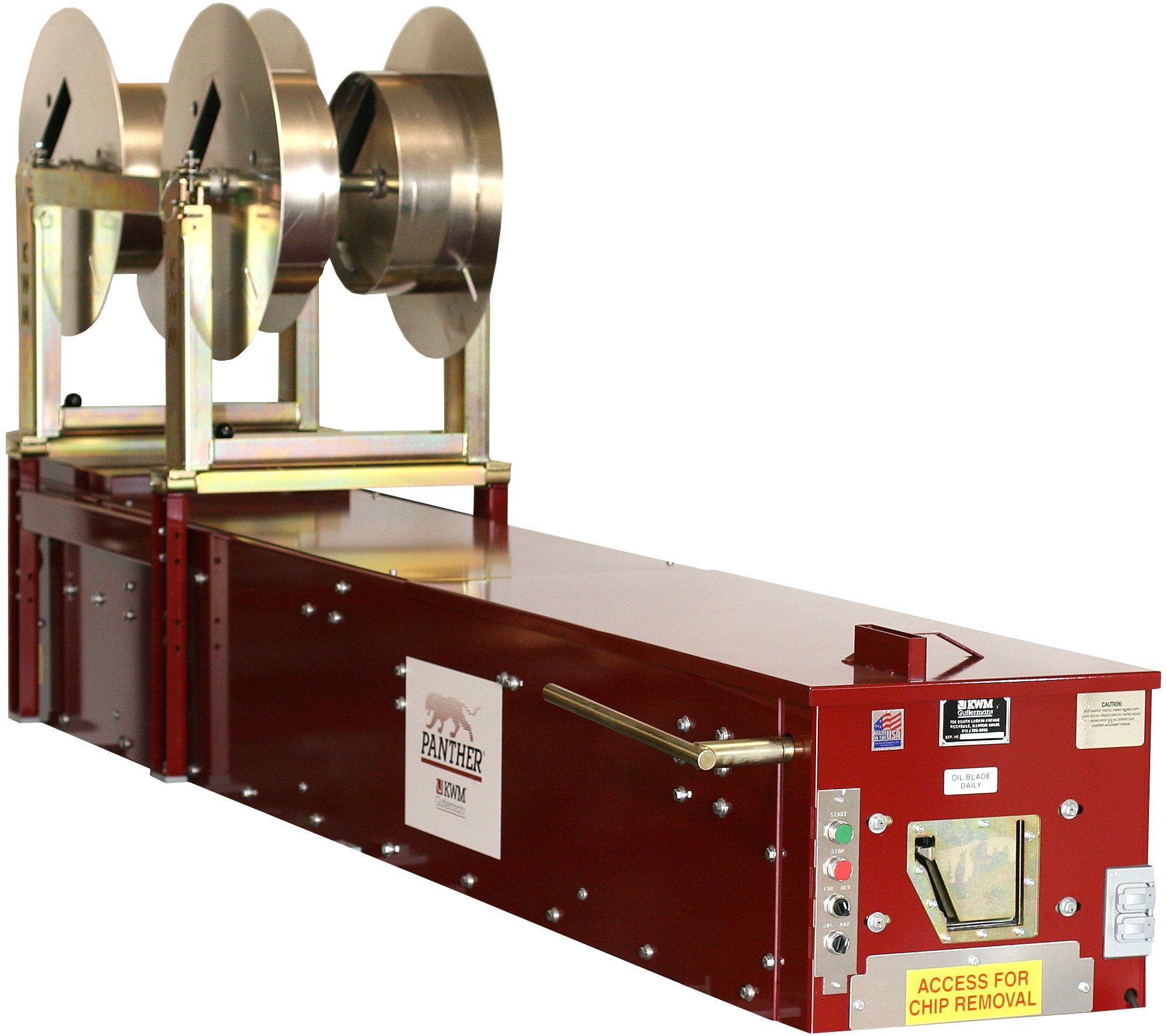 KWM Gutterman, Inc., has discontinued The Panther gutter machine series