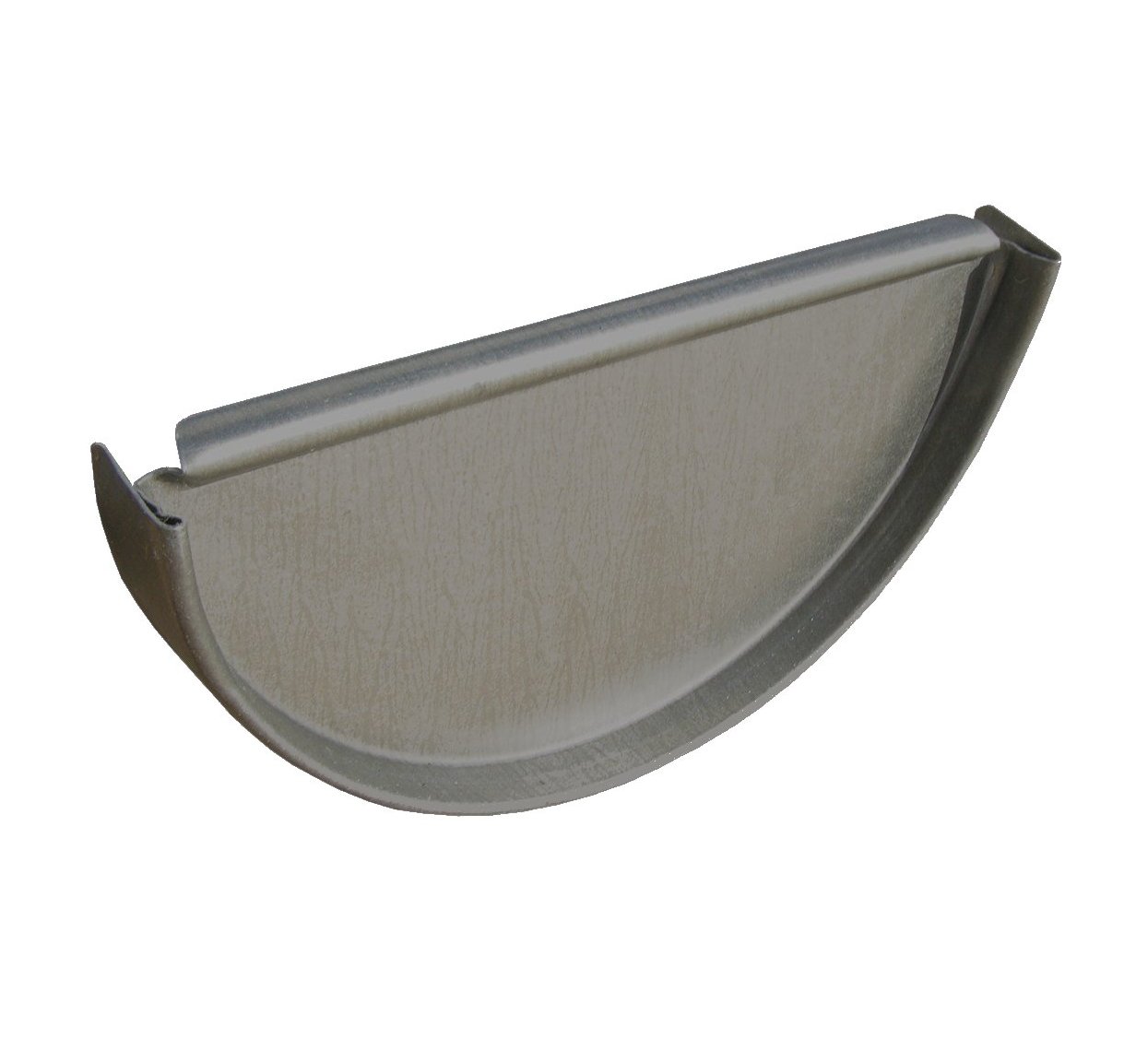 Paint Grip Steel C End Cap is an end cap that caps of a half round gutter . This allows the