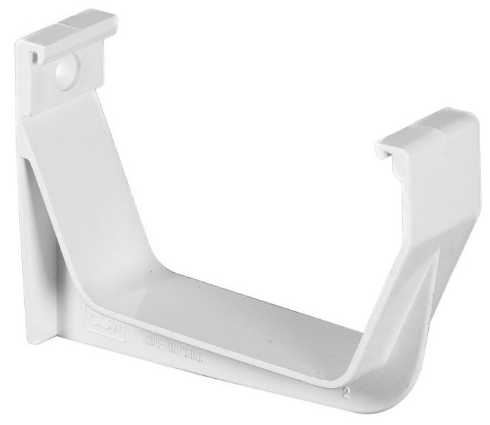 4" and 5" Contemporary Style Vinyl Exterior Gutter Hanger. Available in