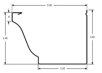 5 K Style Ironman Jr Gutter Machine - Dimensions