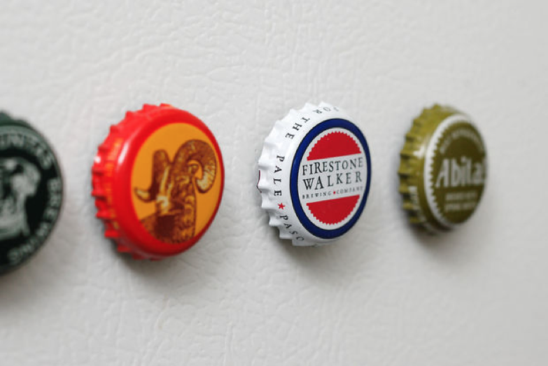 Bottle Caps Into Magnets